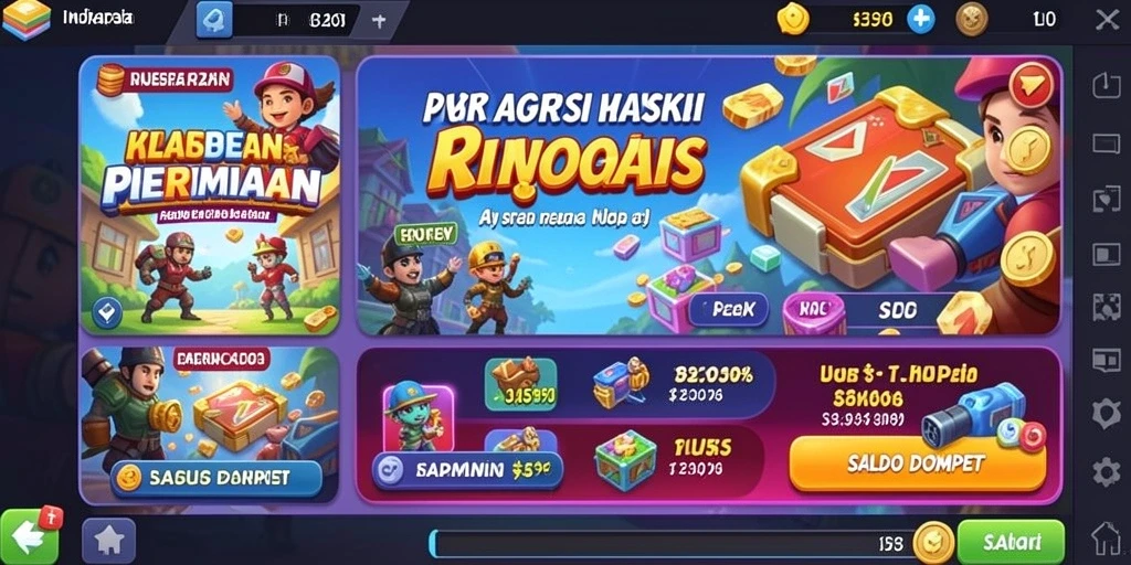 Ilustrasi aksi mendebarkan dalam misi permainan.